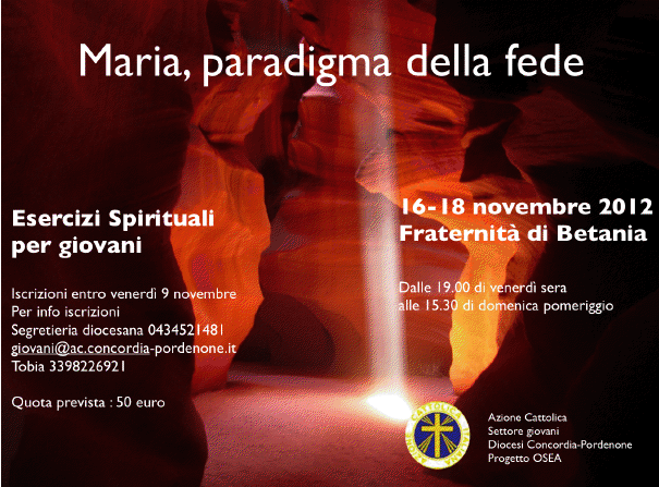 Esercizi spirituali novembre 2012